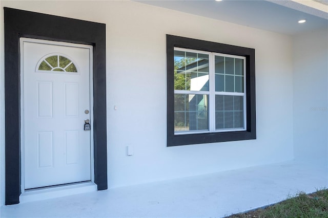 view of doorway to property