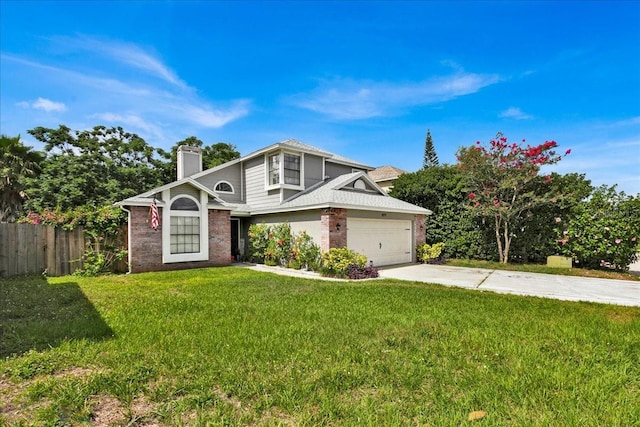 view of front of house with a front lawn