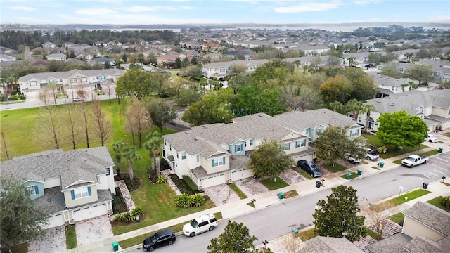 aerial view featuring a residential view