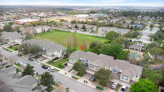 drone / aerial view with a residential view