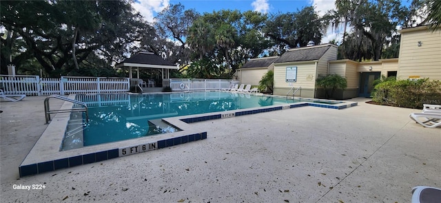 view of pool with a patio area