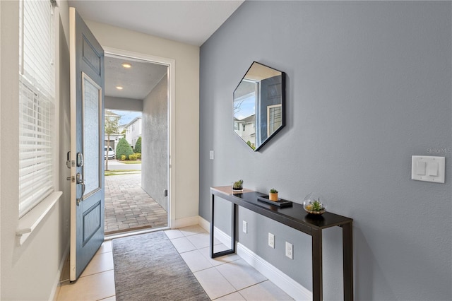 view of tiled entryway