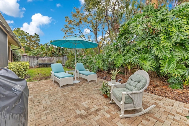 view of patio / terrace featuring area for grilling