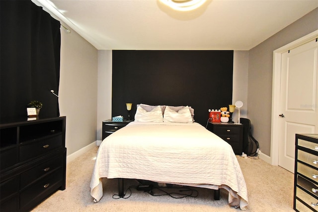 view of carpeted bedroom