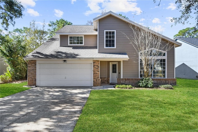 view of property featuring a front yard