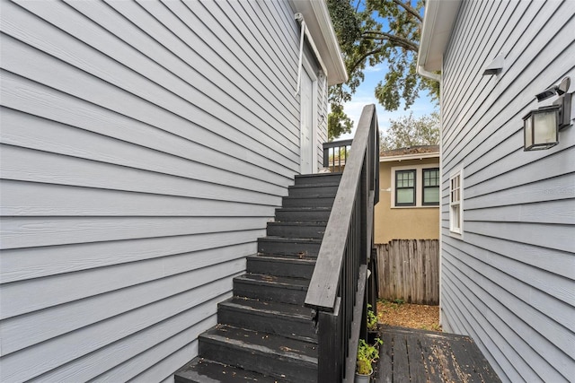 view of stairs