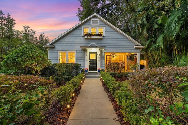 view of bungalow-style home