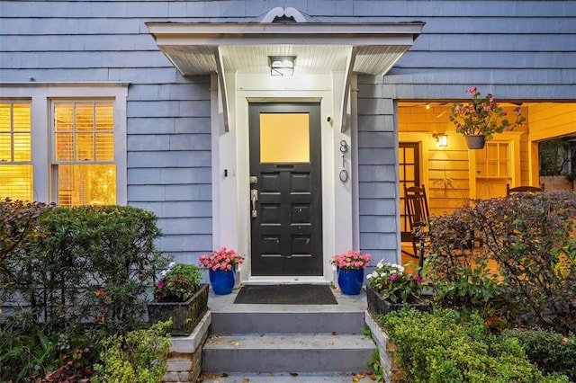 view of doorway to property