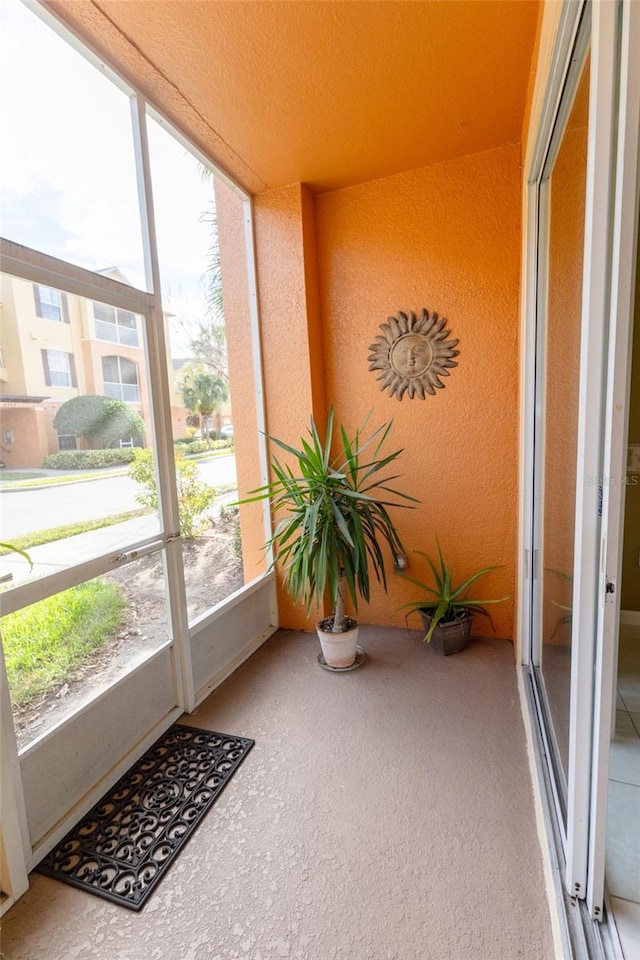 view of sunroom