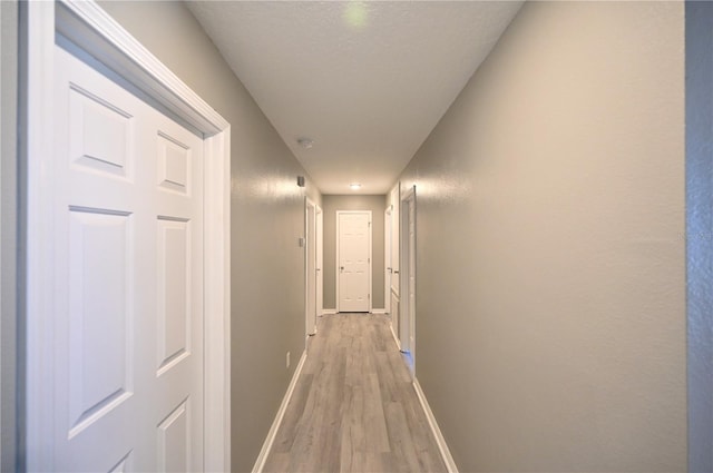 corridor featuring light hardwood / wood-style flooring