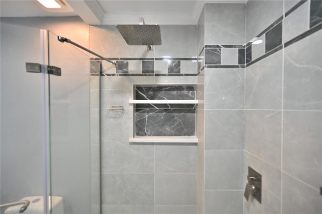 bathroom featuring walk in shower