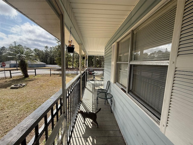 balcony with covered porch