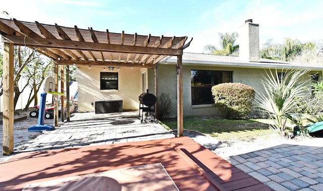 view of patio / terrace with a pergola