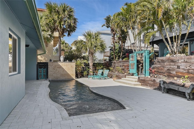 view of pool featuring a patio area