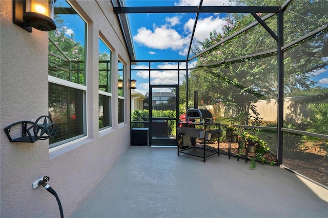 view of sunroom