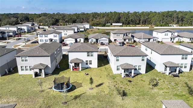 bird's eye view with a residential view