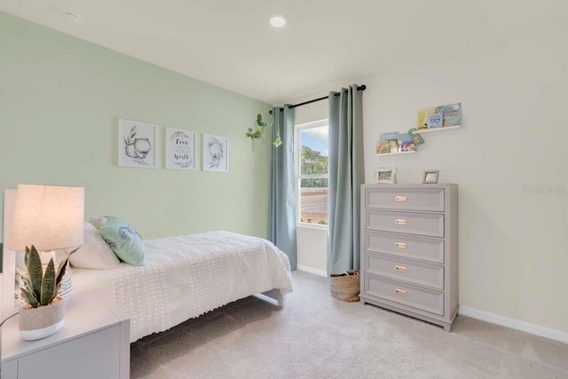 view of carpeted bedroom