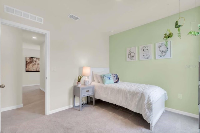 bedroom featuring carpet