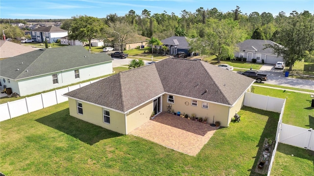 aerial view featuring a residential view