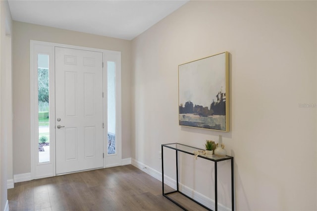 entrance foyer featuring hardwood / wood-style floors