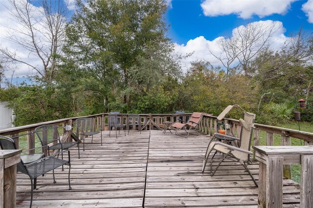 view of wooden deck