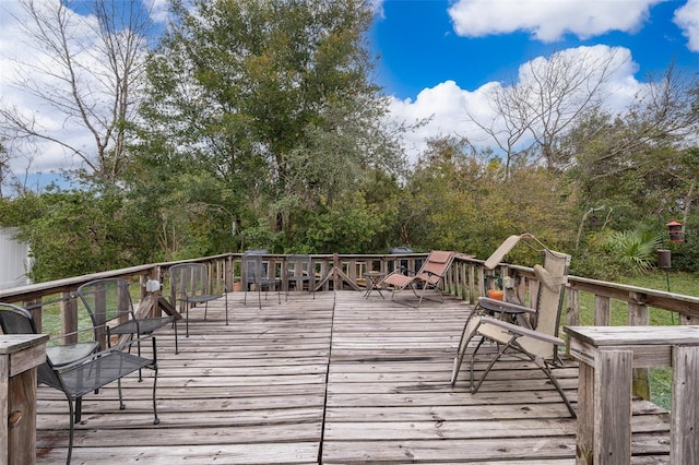 view of wooden deck
