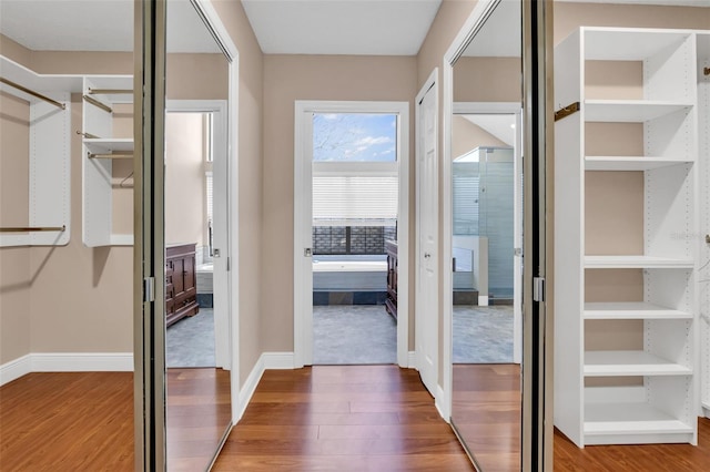 interior space featuring hardwood / wood-style floors