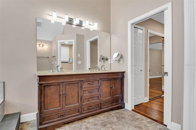 bathroom with vanity