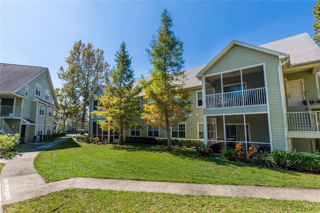 view of community featuring a lawn