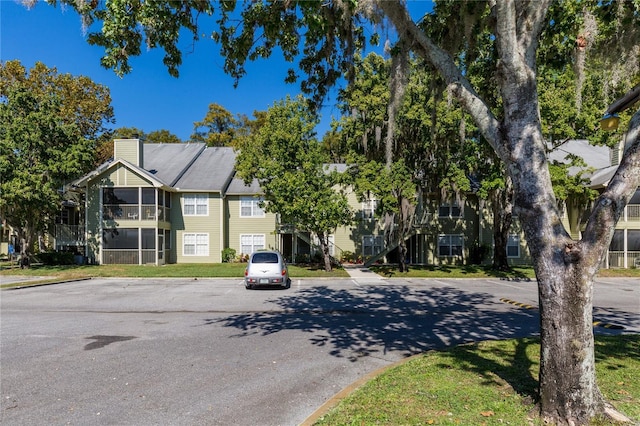 view of street with curbs