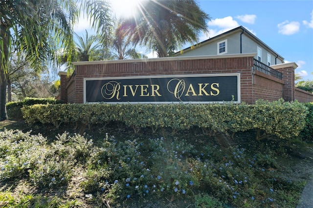 view of community sign