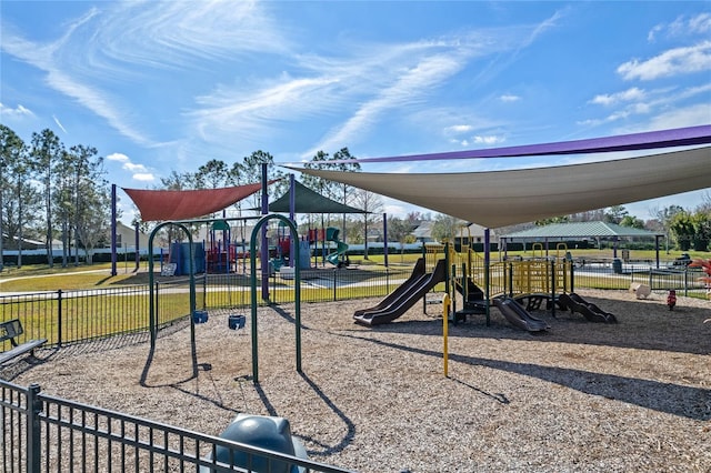 view of jungle gym