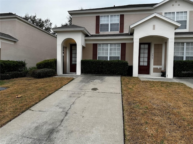 view of property with a front yard