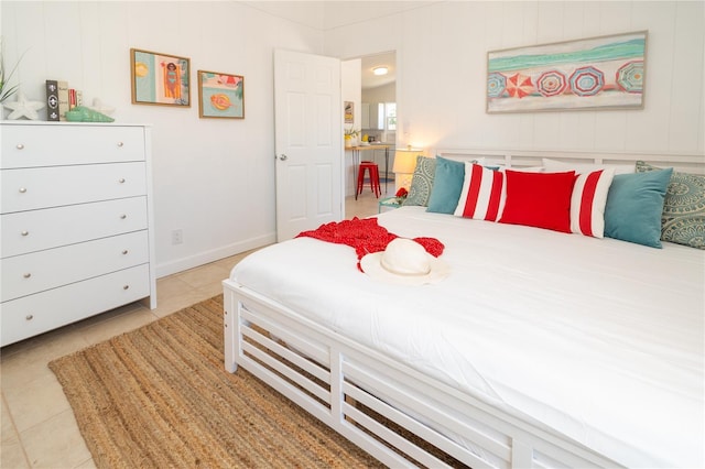 view of tiled bedroom