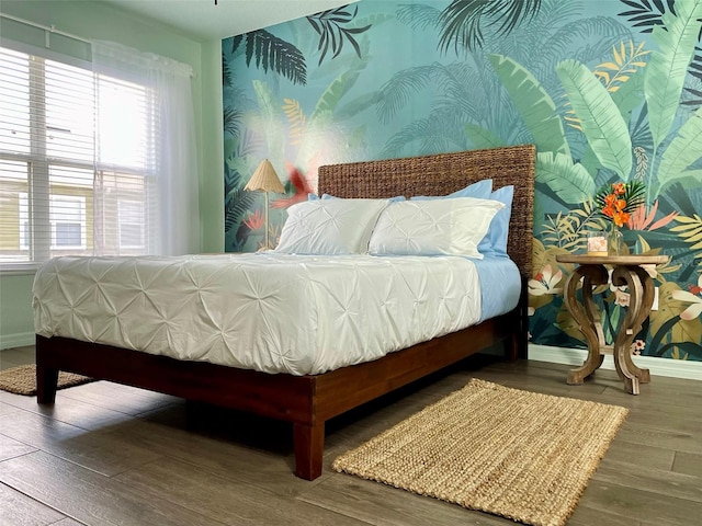 bedroom featuring hardwood / wood-style floors