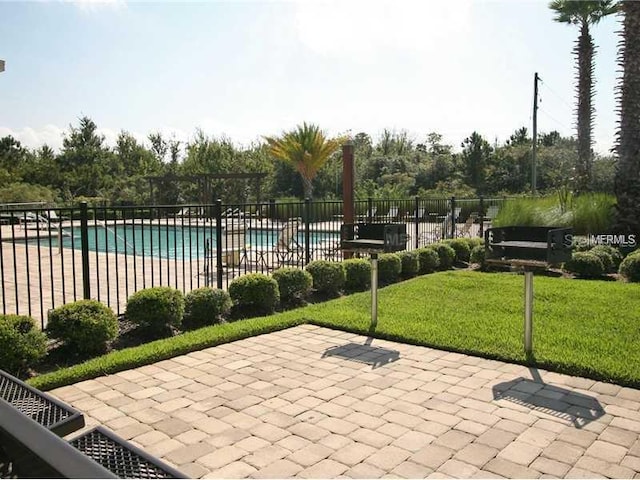 exterior space with a yard and a patio