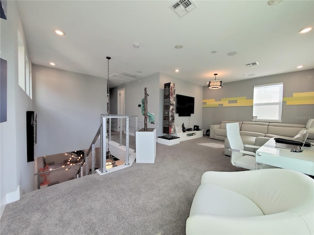 view of carpeted living room