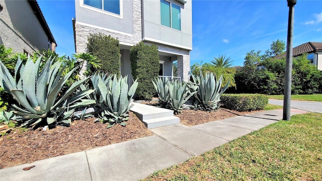 exterior space with a lawn