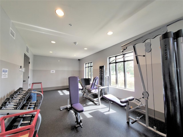 view of workout area