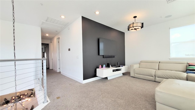 view of carpeted living room