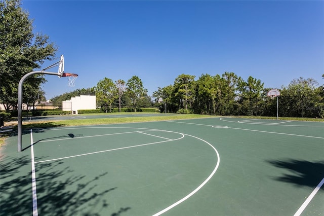 view of basketball court