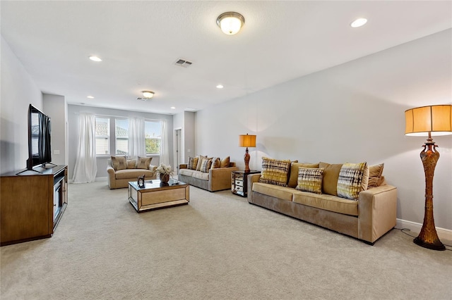 view of carpeted living room