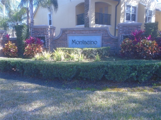 view of community sign