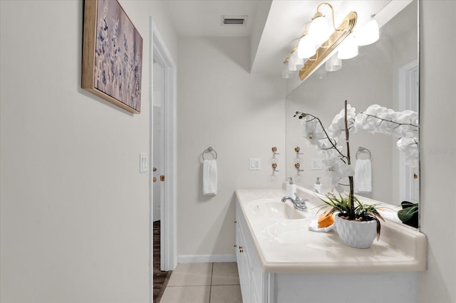 bathroom featuring vanity and tile patterned floors