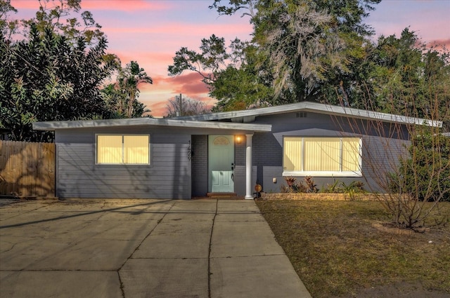 view of ranch-style home