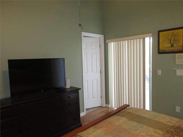 bedroom featuring hardwood / wood-style flooring