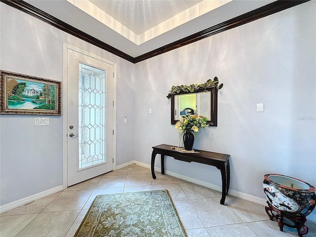 view of tiled foyer