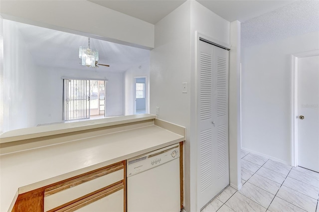 kitchen with pendant lighting and dishwasher