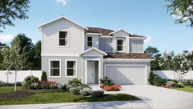 view of front of house featuring a garage