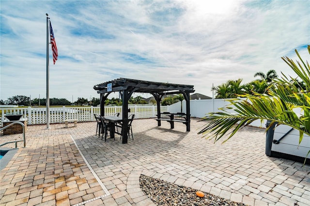 view of patio / terrace with a pergola